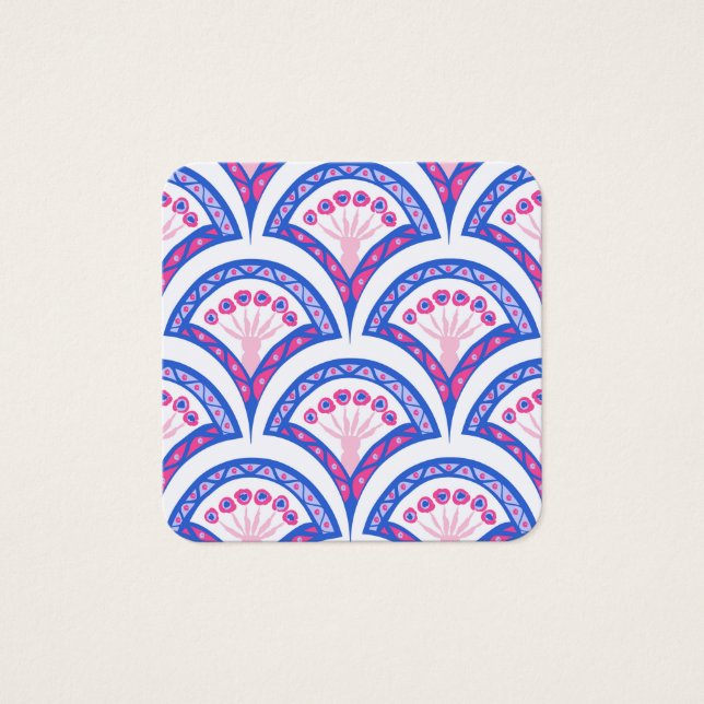 cor damasco floral azul (Frente)
