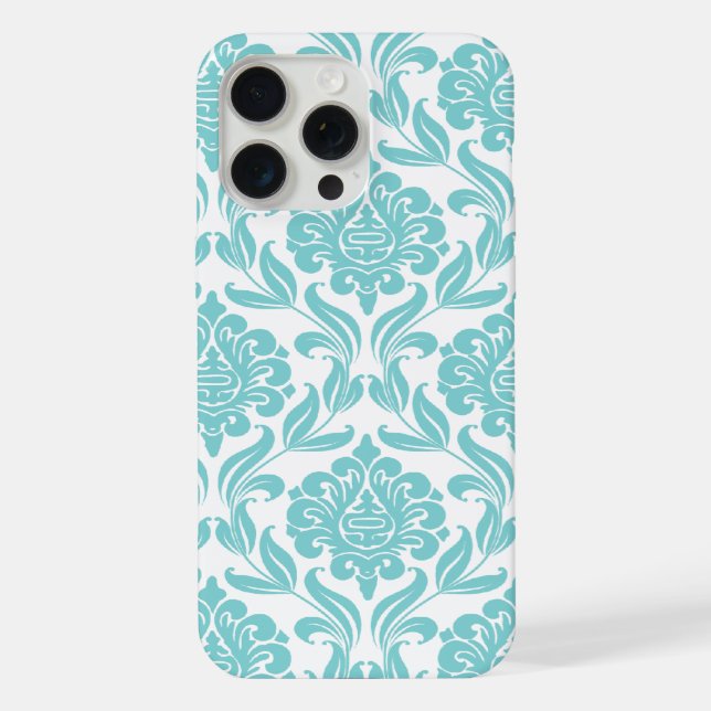 Cor damasco Girly Turquoise (Verso)