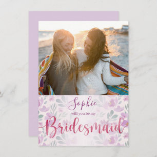 Cor de água, rosa e roxa