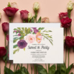 Cor de Água Rosa Púrpura Cor de Água Floral Suave<br><div class="desc">Linda cor-de-água púrpura e pincelada cor-de-rosa floral Sweet 16 convite de aniversário para raparigas adolescentes. Entre em contato conosco para obter ajuda com a personalização ou para solicitar produtos correspondentes.</div>