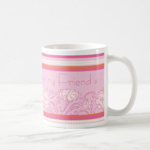 Cor de laranja e caneca rosa