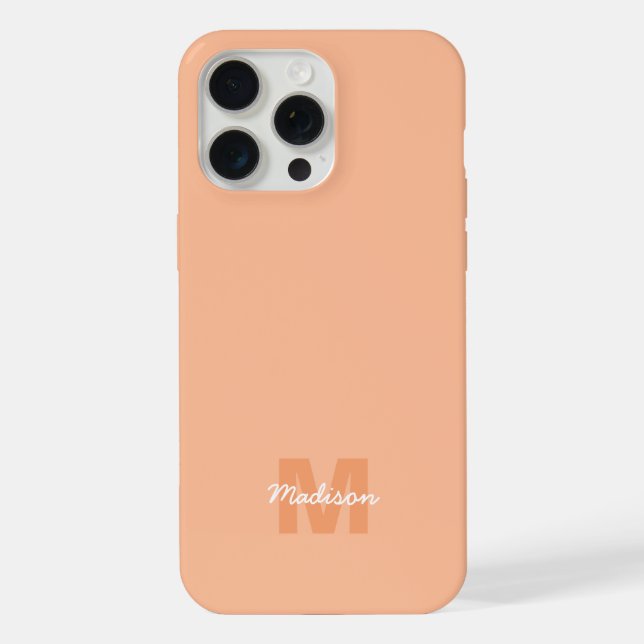 Cor de pêssego de 2024 com nome personalizado do M (Verso)