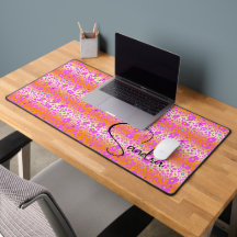 Cor-de-rosa-branca e Design Floral laranja