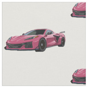 Cor-de-rosa C8 Corvette - Tecido de desenho desenh