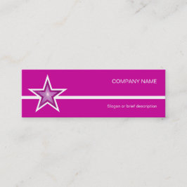 Cor-de-rosa - cartão de visita, linha branca, com 