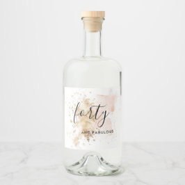 Cor-de-rosa-chic e aniversário de 40 anos Dourado