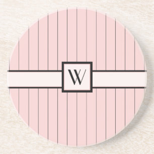 Cor-de-rosa com Porta copos Sandstone Pinstripes p