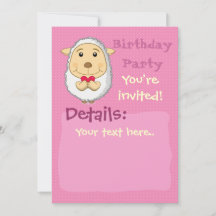 Cor-de-rosa do convite à ovelha