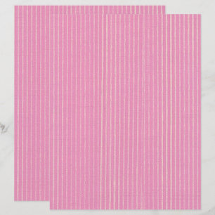 Cor-de-rosa em Papel Scrapbook com faixas verticai