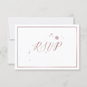 Cor de Rosa Gold Foil/DIY do PixDezines RSVP Faux
