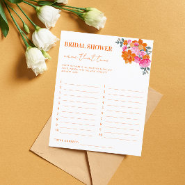 Cor-de-rosa Laranja Floral Nome Que Ajusta O Jogo