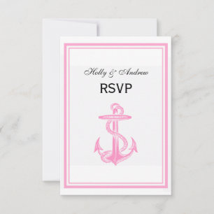 Cor de rosa náutico com estrutura 2V RSVP