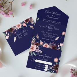 Cor-de-rosa-pincel e Marinho borgonha azul