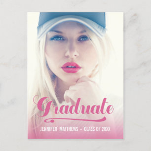 Cor-de-rosa preto Convite à Festa de formatura