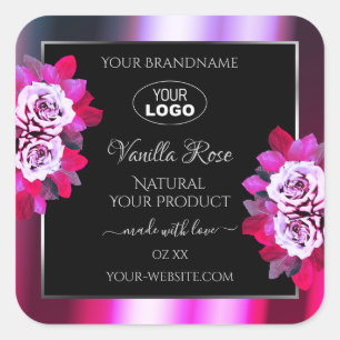 Cor-de-rosa-rosa, cor-de-rosa, etiquetas de produt