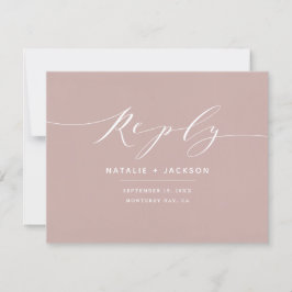 Cor-de-rosa-rosado + resposta de casamento elegant