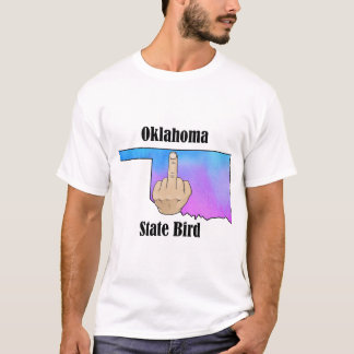 Cor do dedo médio da t-shirt de aves do estado de 