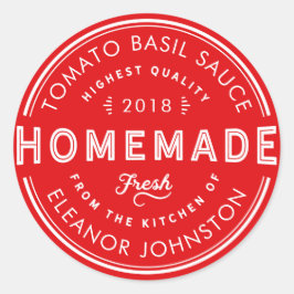 Cor e texto personalizados da etiqueta de molho ca