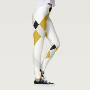 Cor Geográfica Minimalista Bloqueia Leggings Moder