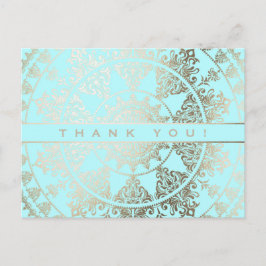 Cor Personalizada Obrigado Cartões Postais Folha d