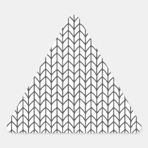 COR SEUS PRÓPRIOS adesivos de triângulo de tricô