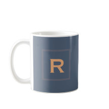 Cor Sólida Azul Retroativa Xícara de Café Pessoal 