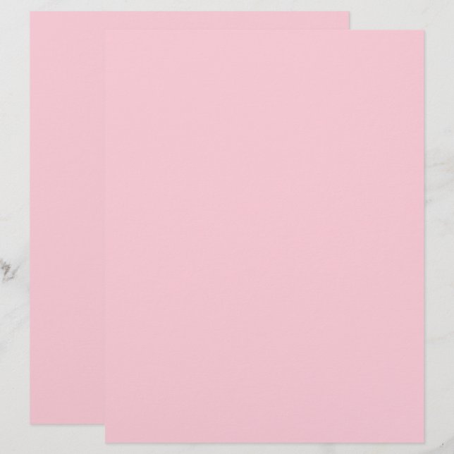 Cor Sólida da Rosa claro de Menina (Frente/Verso)