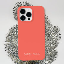 Cor Sólida de Coral Personalizada