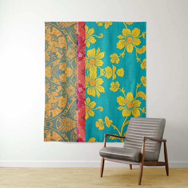 Cor Vermelha Verde ORIENTAL - Tapeçaria (In Situ)