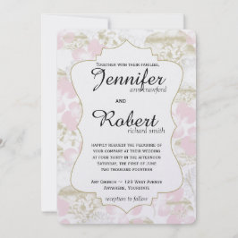 Cora o convite metálico do casamento da flor