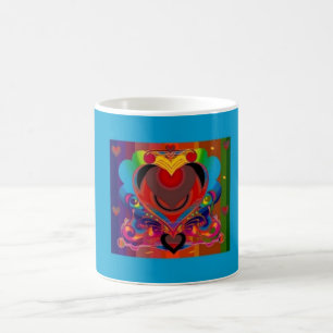 Coração 01 da caneca de café
