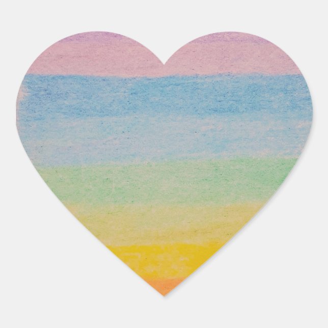 Coração Adesivo Arco-íris (Frente)