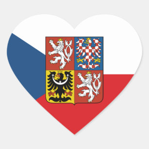 Coração Adesivo da República Tcheca, Coração, amor, Bandei