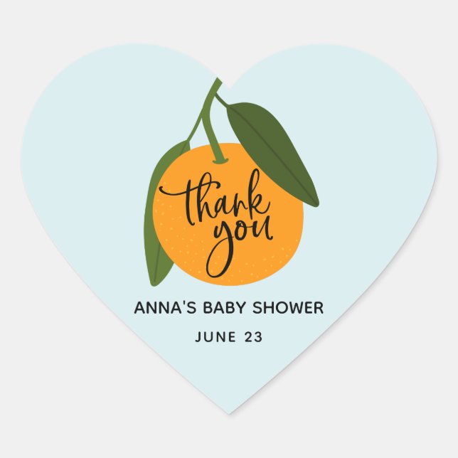 Coração Adesivo de agradecimento ao pequeno fofo (Frente)