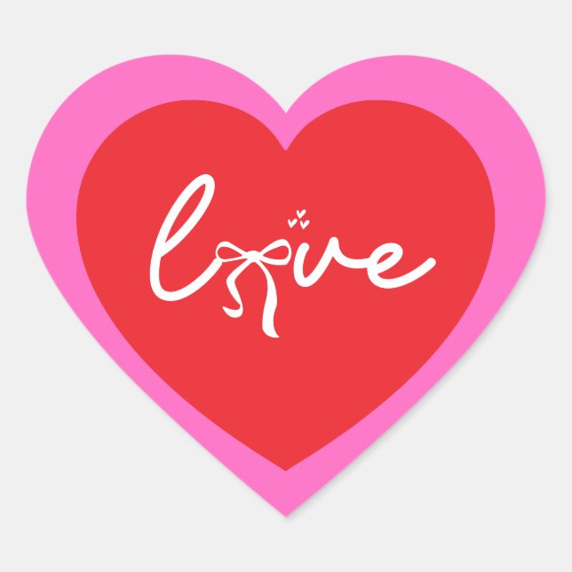 Coração Adesivo de Amor (Frente)