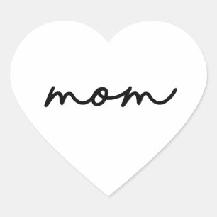 Coração Adesivo de Amor de Mãe Simples Dia das Mães