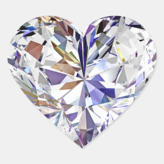 Coração adesivo de diamante