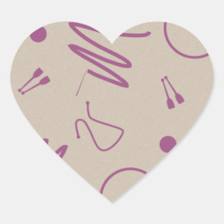 Coração Adesivo de ginástica ritmada