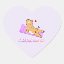 Adesivo de Ioga de Cachorro Engraçado – Humor de F