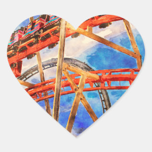 Coração adesivo de porta copos rolante