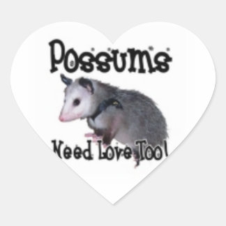 Coração Adesivo de Possum