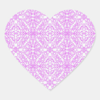 Coração Adesivo Mandala Lavanda e Menta