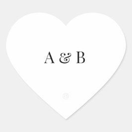 Coração Adesivo Personalizado para Envelope de Casamento |