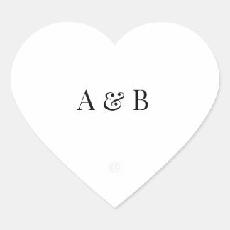 Coração Adesivo Personalizado para Envelope de Casamento |