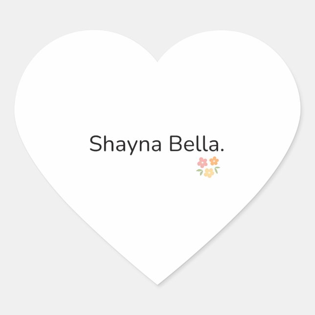 Coração Adesivo Shayna Bella (Frente)