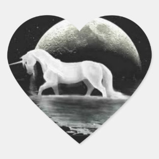 Coração adesivo unicorn