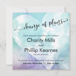 Coração Adiada a Mudança de Planos de Casamento