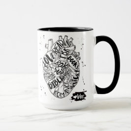 Coração & alma da caneca romance