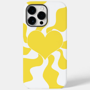 Coração - Amarelo-limão e branco