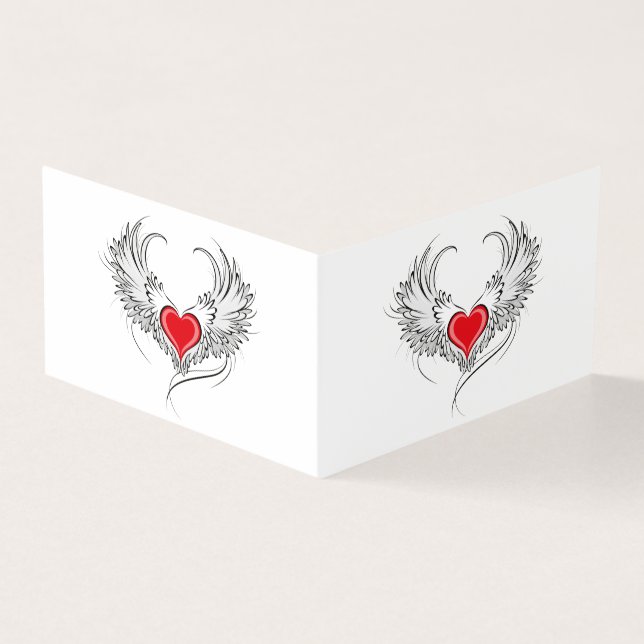 Coração Anjo Vermelho com asas (Exterior)